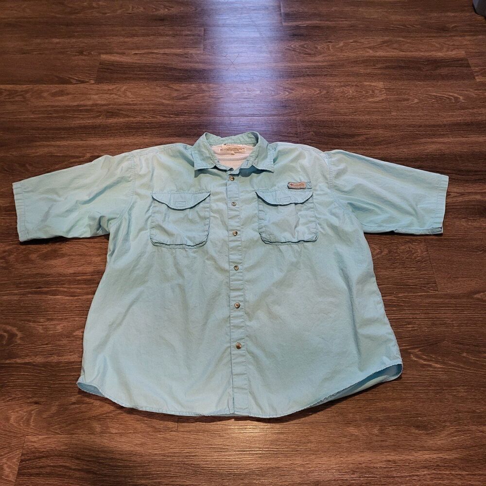 Columbia Sportswear Company Button Up Outdoor Fishing Shirt Mens Size XL